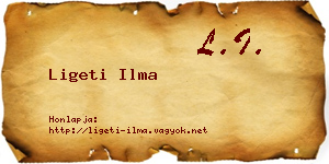 Ligeti Ilma névjegykártya